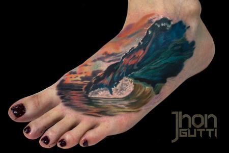 Tattoos - COLOR WAVE TATTOO - 107957